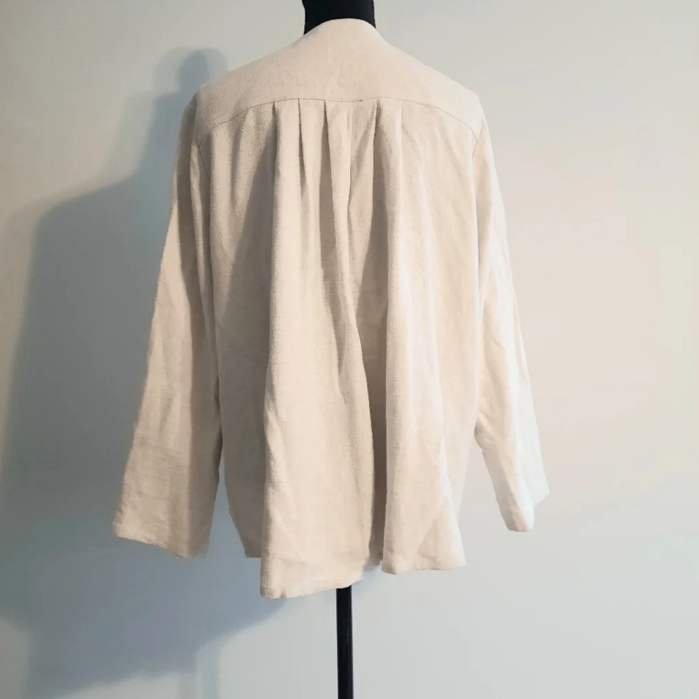 Soft Surroundings Beige Single Button Jacket Size XL